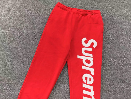 Pantalón Supreme Satin Appliqué Rojo