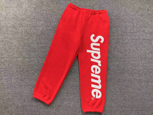 Pantalón Supreme Satin Appliqué Rojo