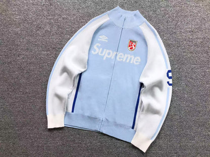 Campera Supreme Umbro Zip Up Sweater Celeste
