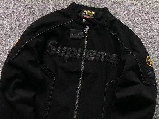 Campera Supreme Vanson Leathers Cordura Cotton Negra