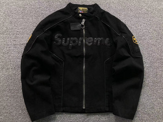 Campera Supreme Vanson Leathers Cordura Cotton Negra
