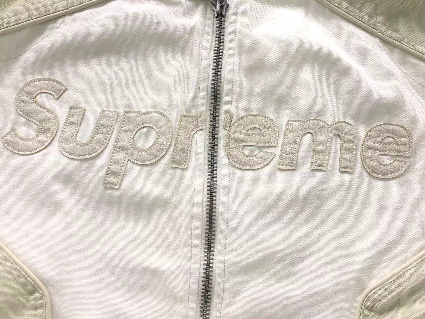 Campera Supreme Vanson Leathers Cordura Cotton Blanca