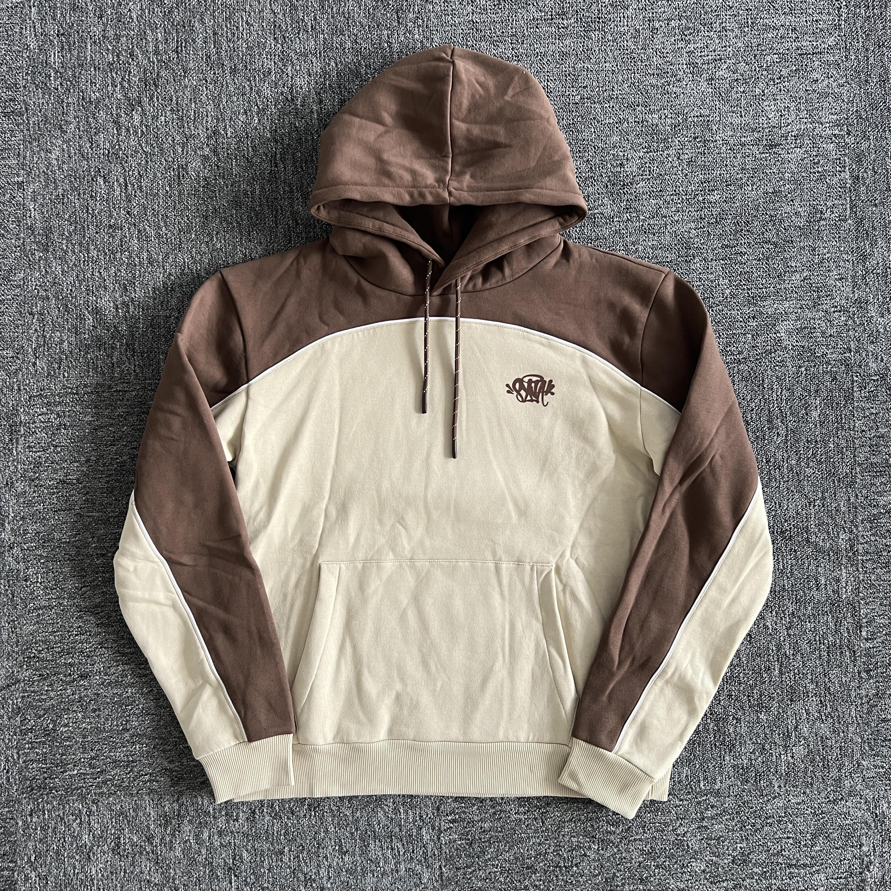 Syna World White Brown Hoodie