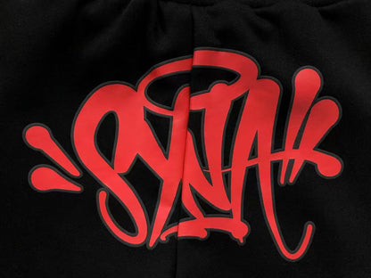 Conjunto Syna World Syna Logo Negro Rojo