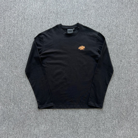 Remera Syna World Synarchy Negra Naranja