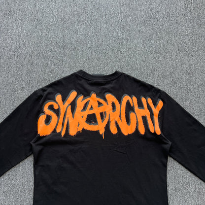 Remera Syna World Synarchy Negra Naranja