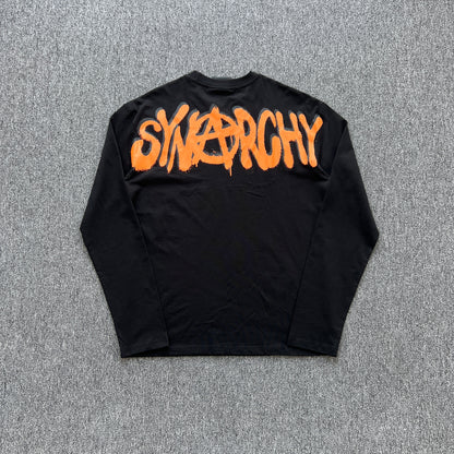 Remera Syna World Synarchy Negra Naranja