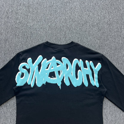 Remera Syna World Synarchy Negra Celeste