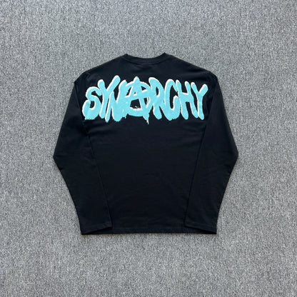 Remera Syna World Synarchy Negra Celeste