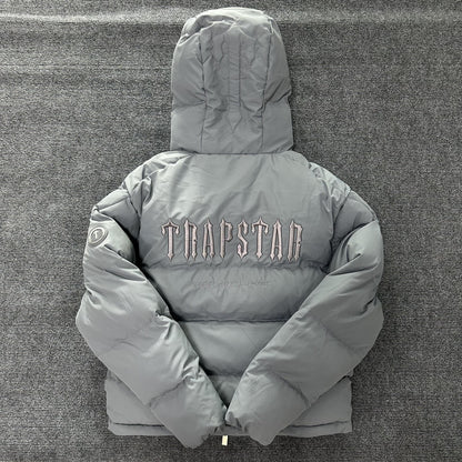 Campera Trapstar Decoded Hooded 2.0 Puffer Gris