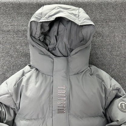 Campera Trapstar Decoded Hooded 2.0 Puffer Gris
