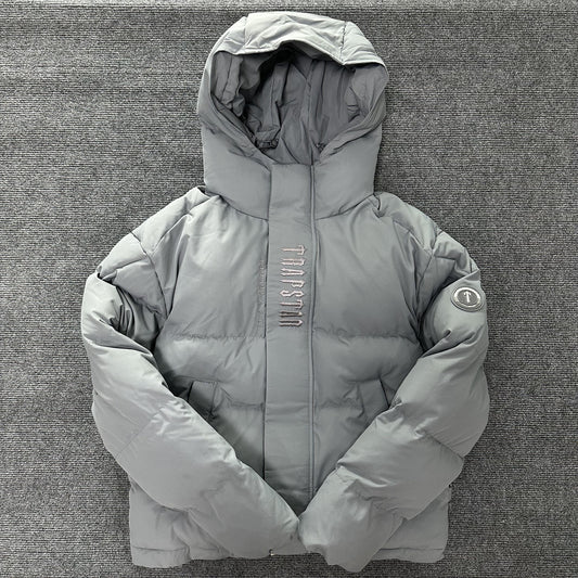 Campera Trapstar Decoded Hooded 2.0 Puffer Gris