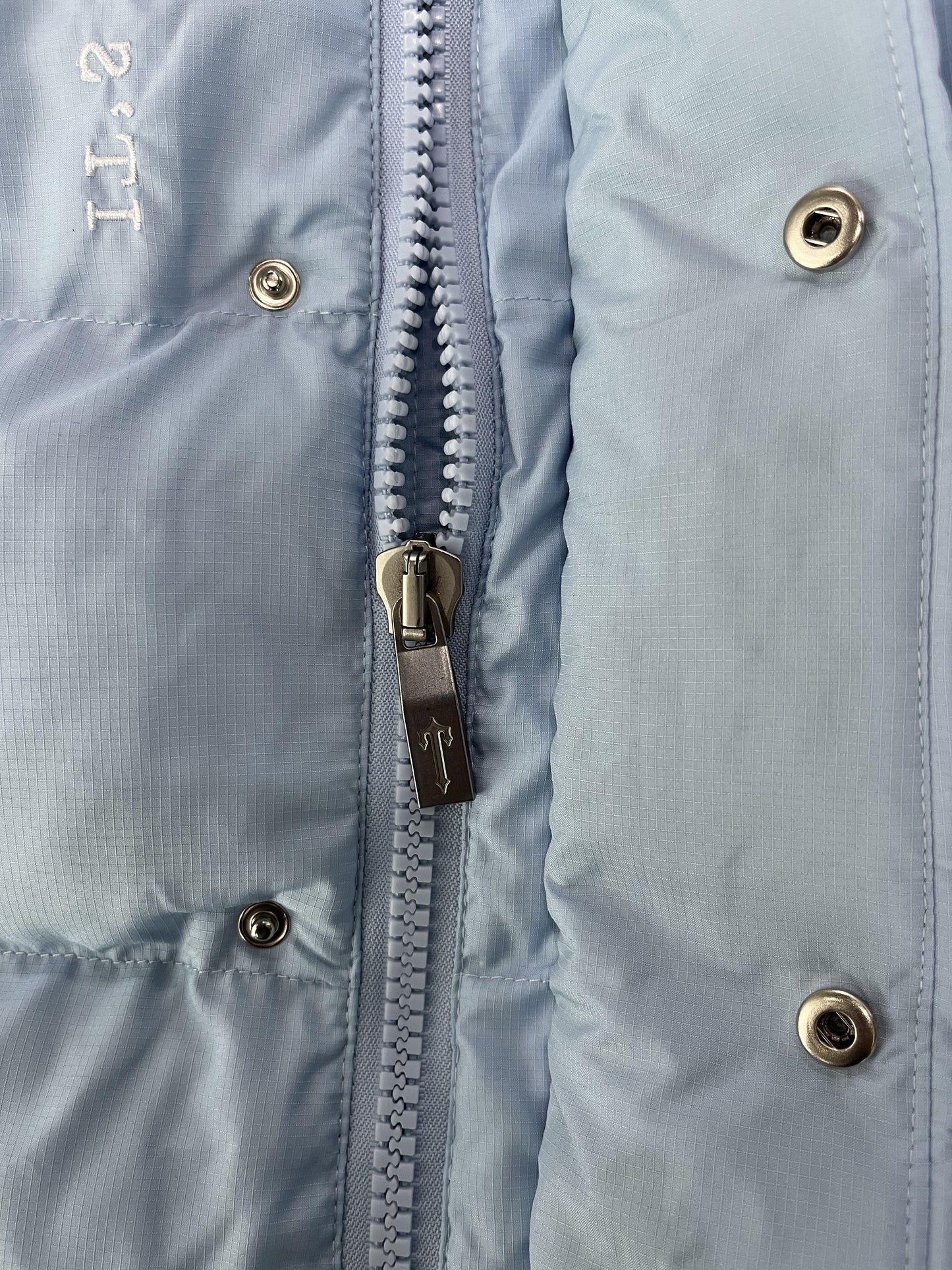 Campera Trapstar Decoded Hooded 2.0 Puffer Celeste