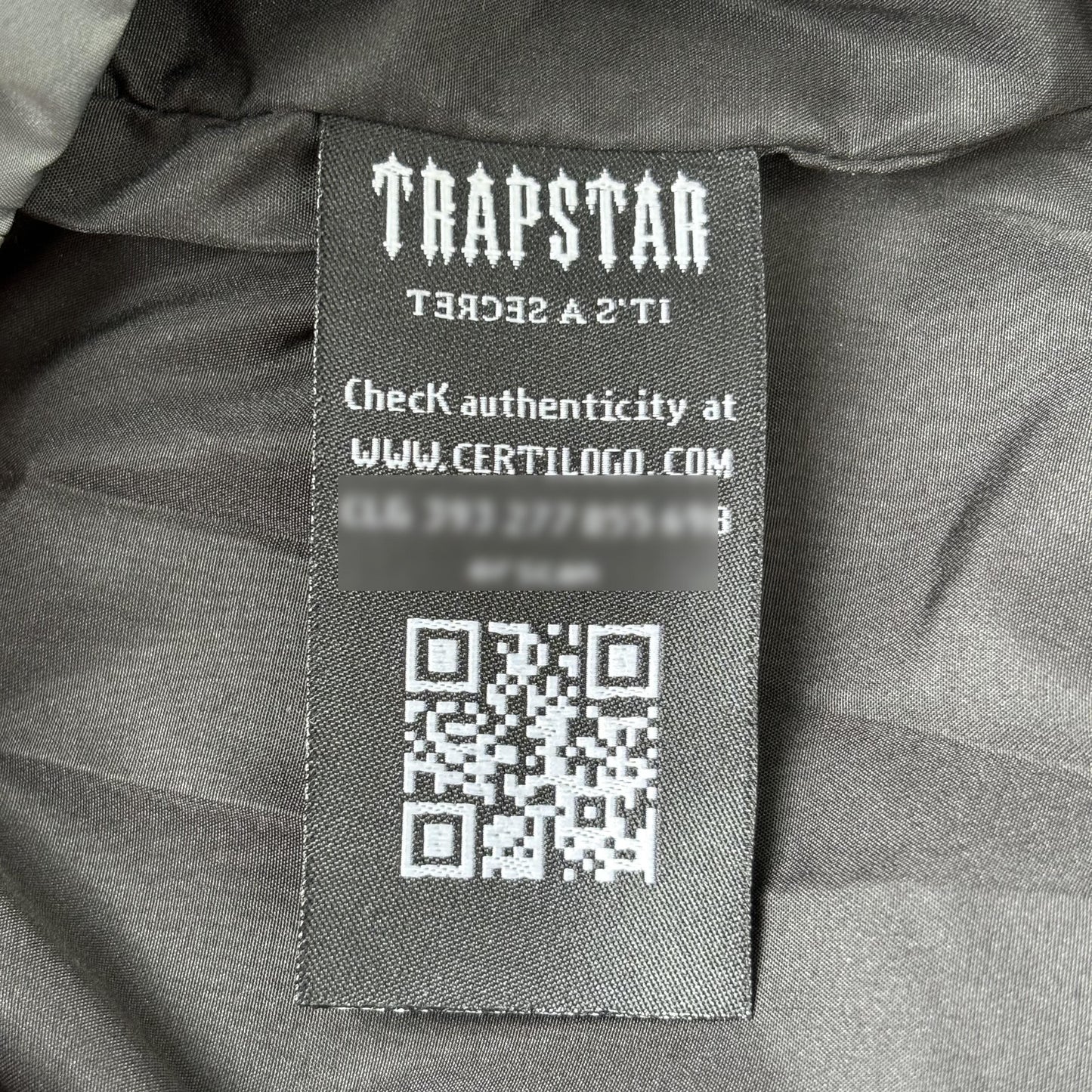 Campera Trapstar Decoded Puffer Gris