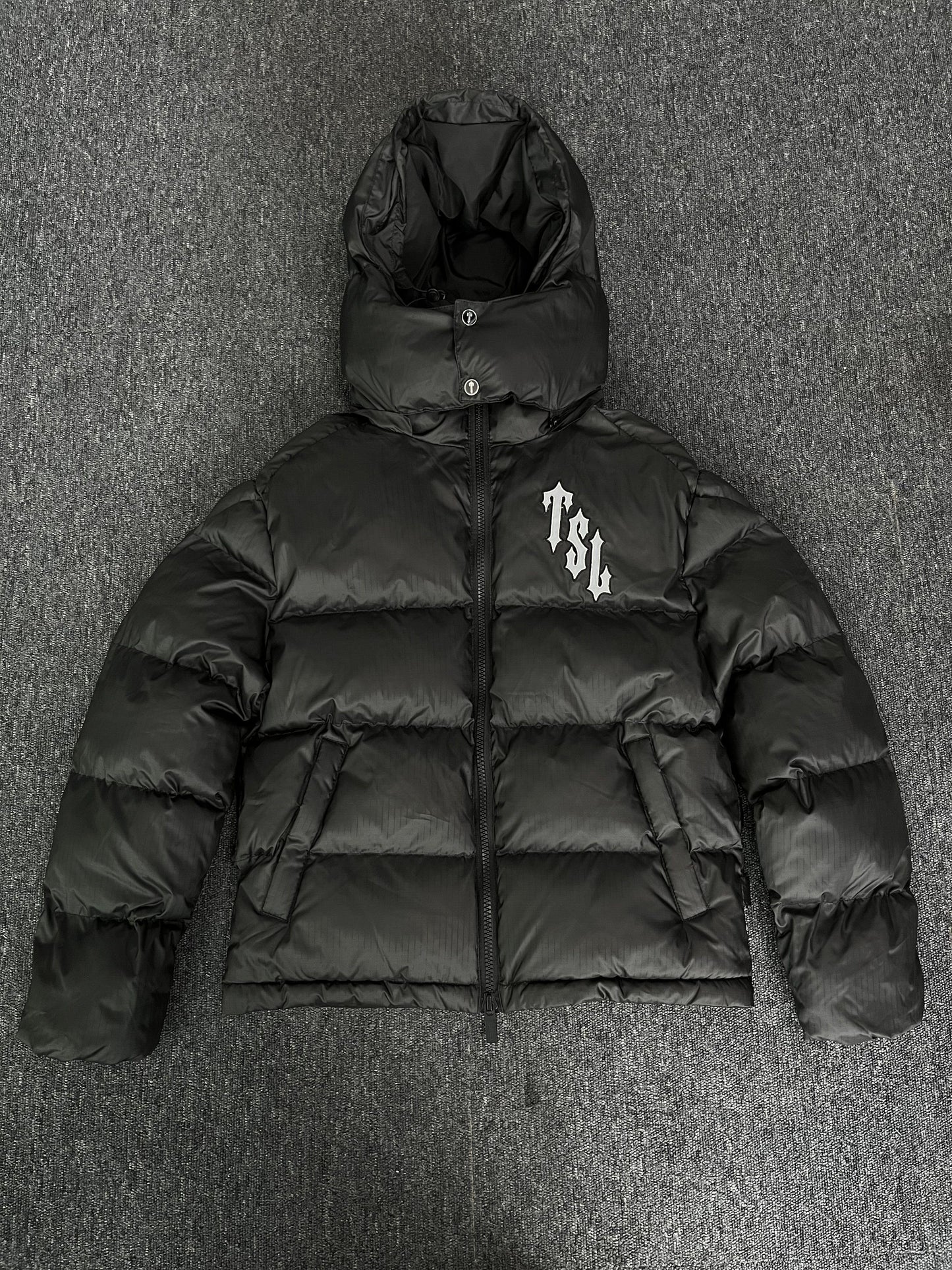 Campera Trapstar Shooters Hooded Puffer Negra