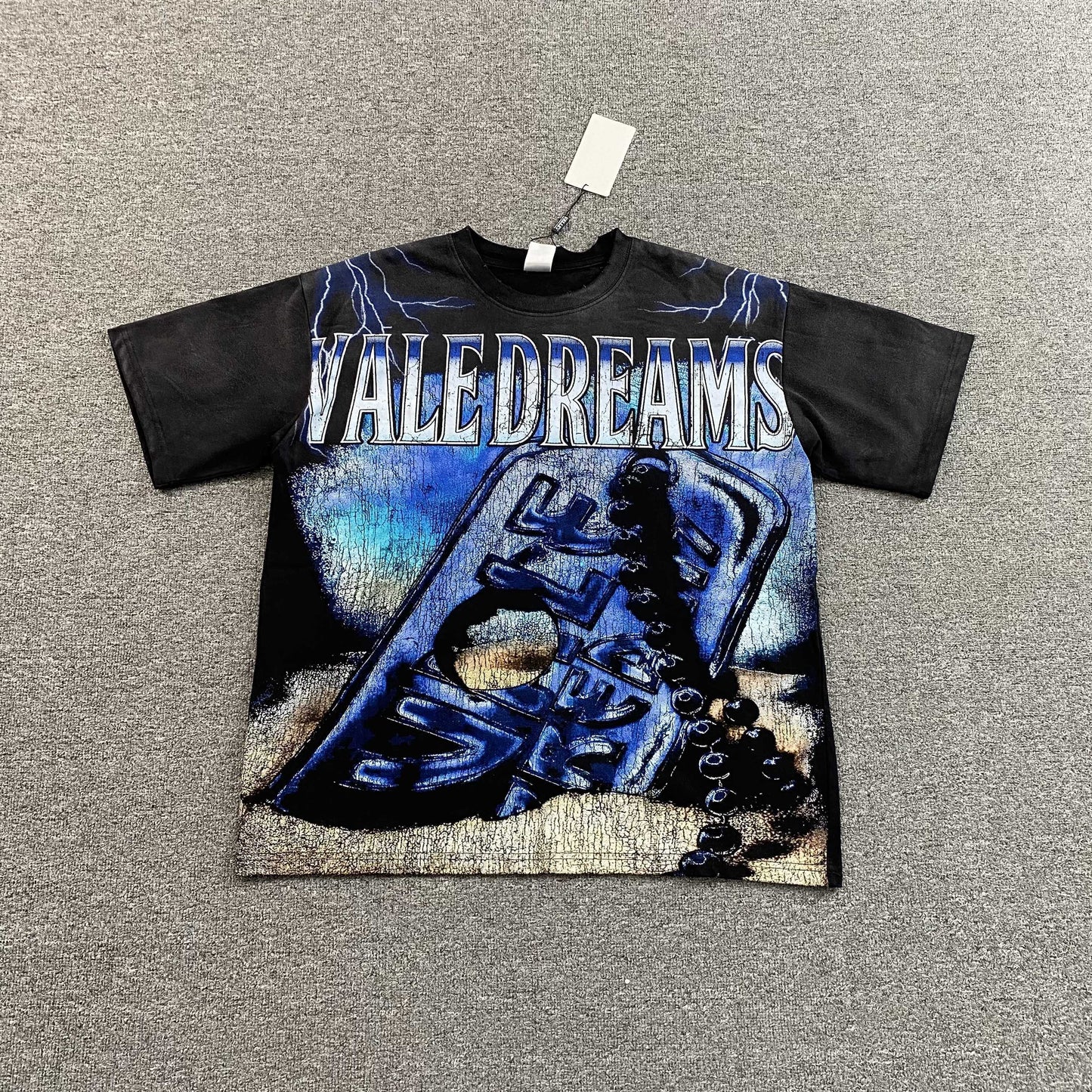 Remera Vale Forever Dog Tag Big Negra