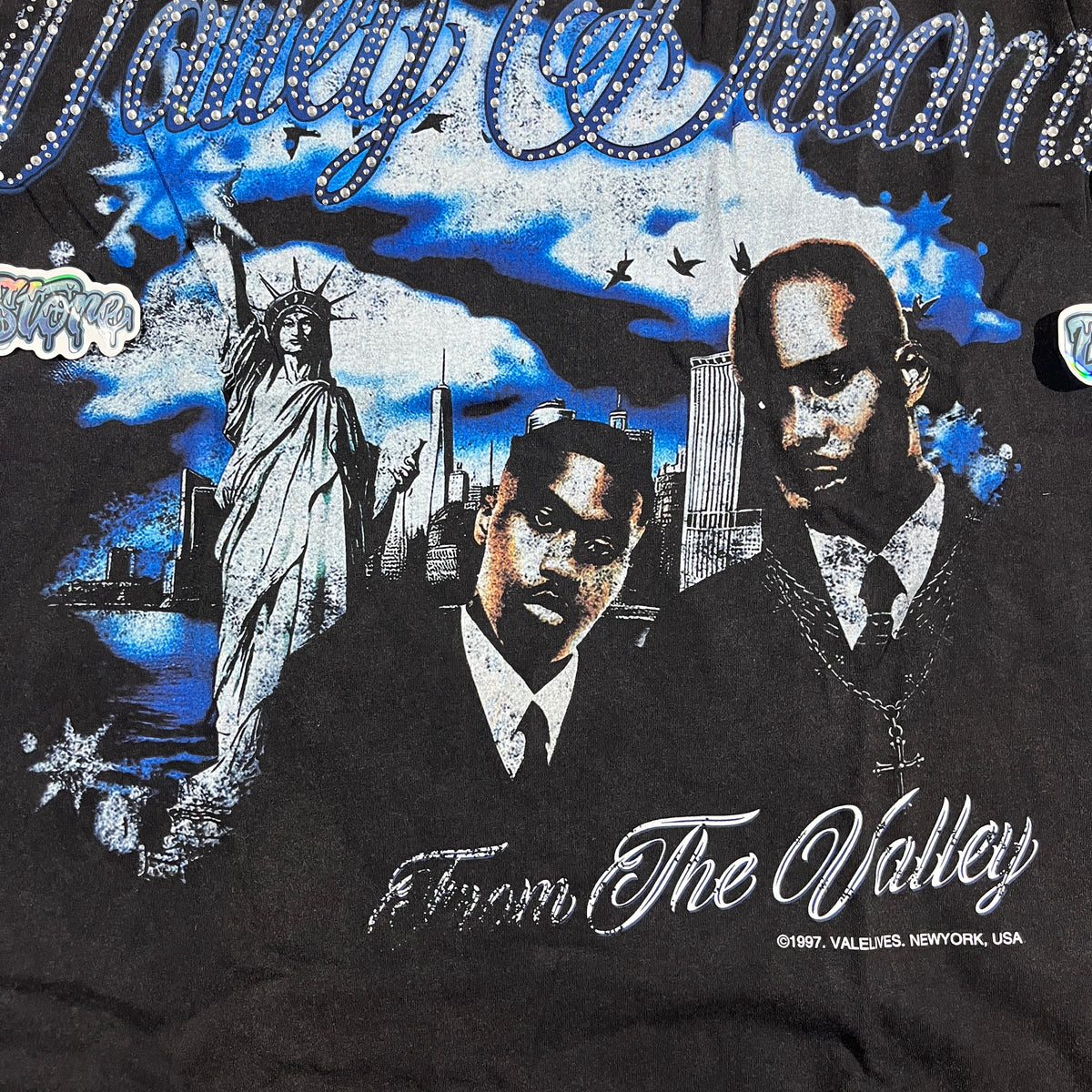 Remera Vale Forever Godfather Black Bling Negra