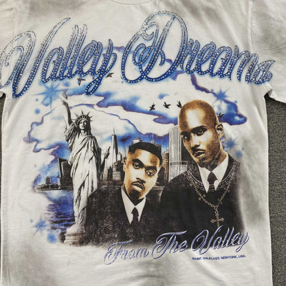 Remera Vale Forever Godfather Black Bling Blanca