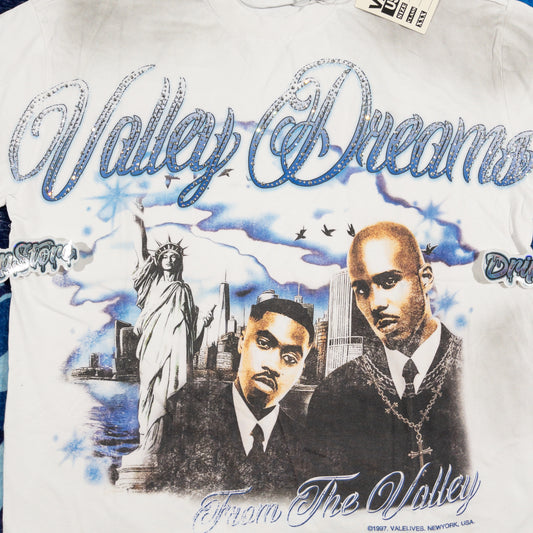 Remera Vale Forever Godfather Black Bling Blanca