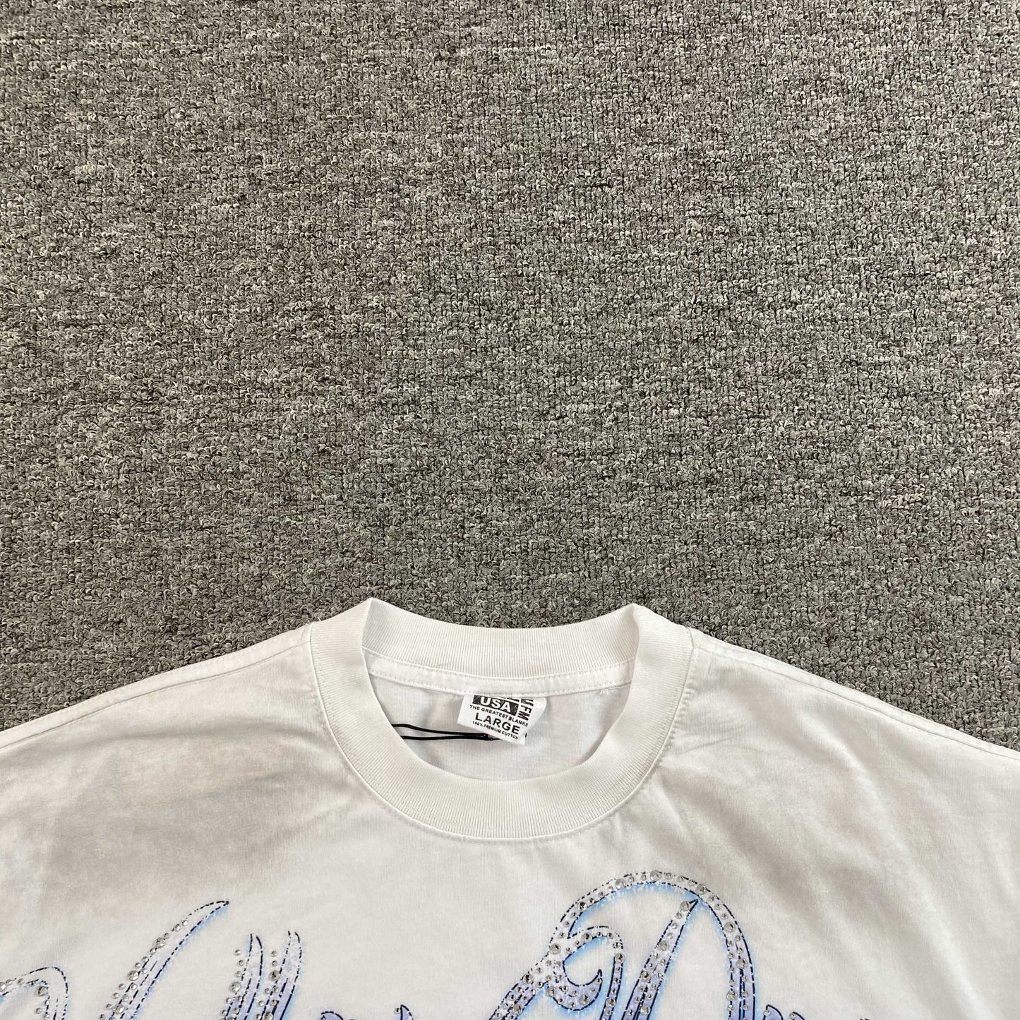 Remera Vale Forever Godfather Black Bling Blanca