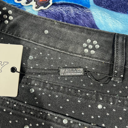 Bermuda Vale Forever Iced Out Denim Negra