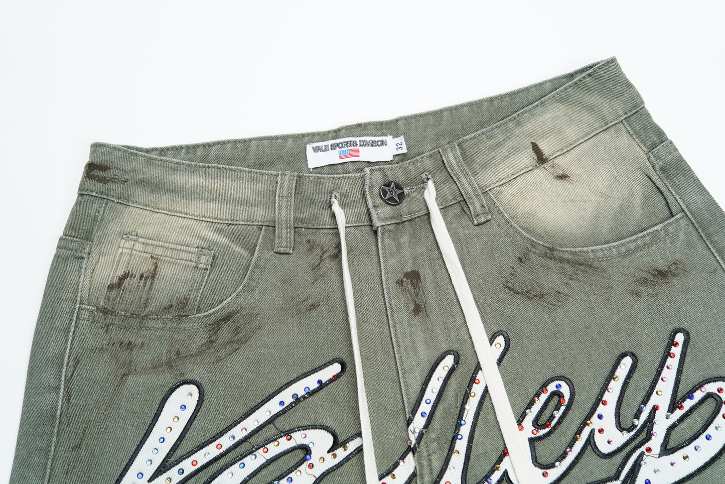Bermuda Vale Forever Skittle Denim Verde