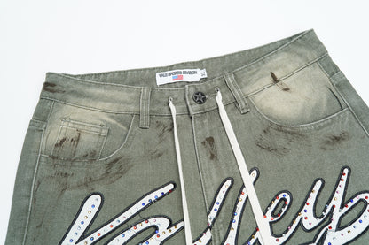 Bermuda Vale Forever Skittle Denim Verde