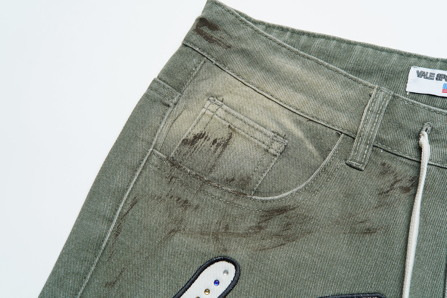 Bermuda Vale Forever Skittle Denim Verde