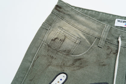 Bermuda Vale Forever Skittle Denim Verde