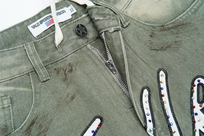 Bermuda Vale Forever Skittle Denim Verde