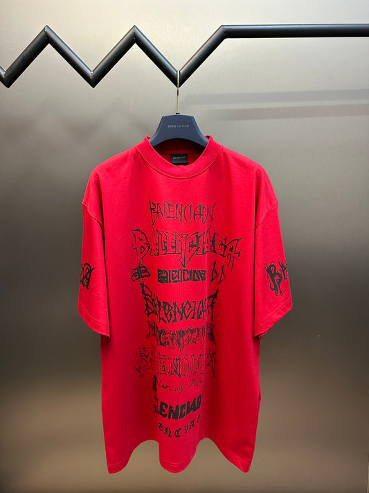 BALENCIAGA DIY METAL T-SHIRT RED