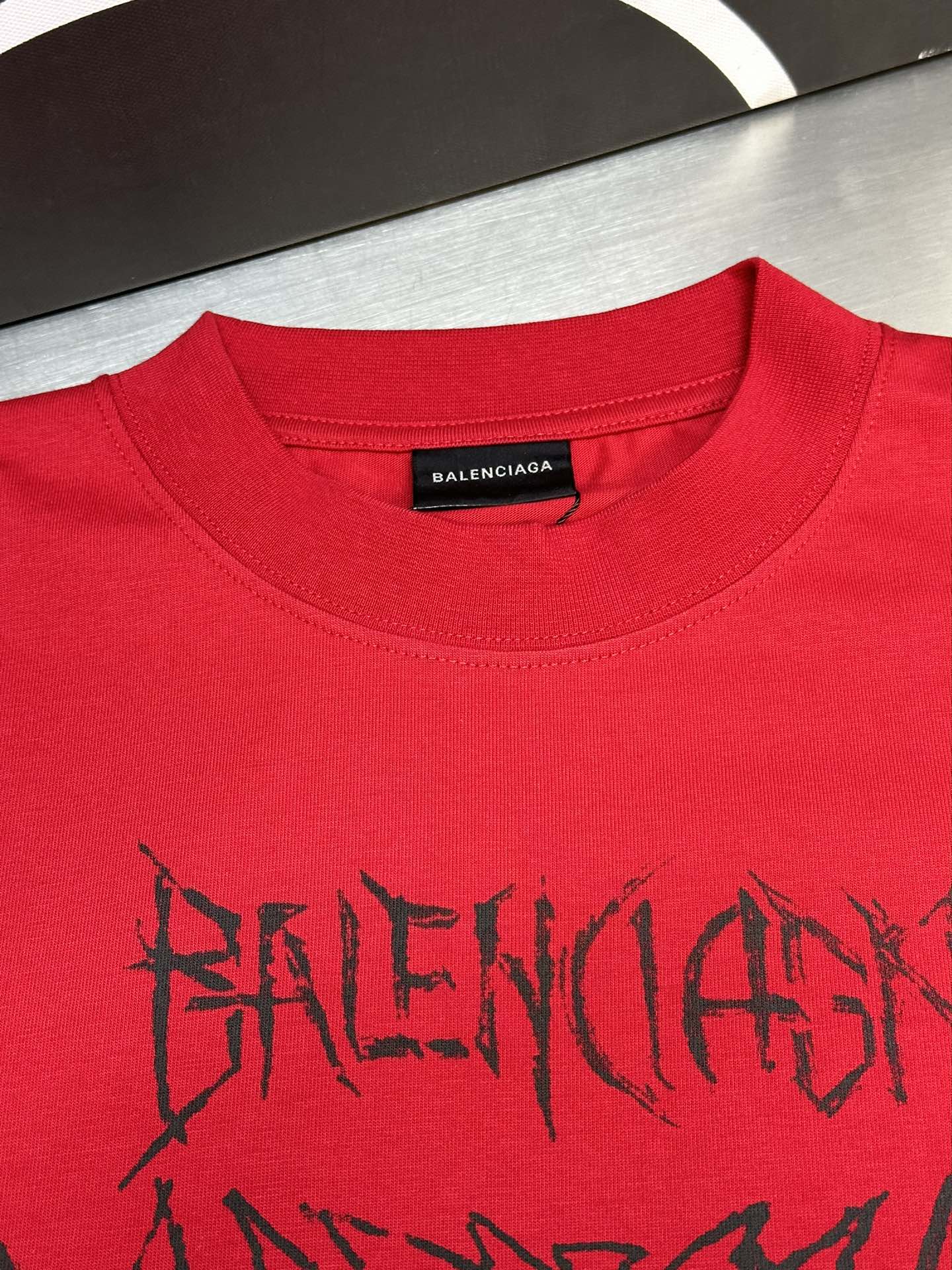 BALENCIAGA DIY METAL T-SHIRT RED