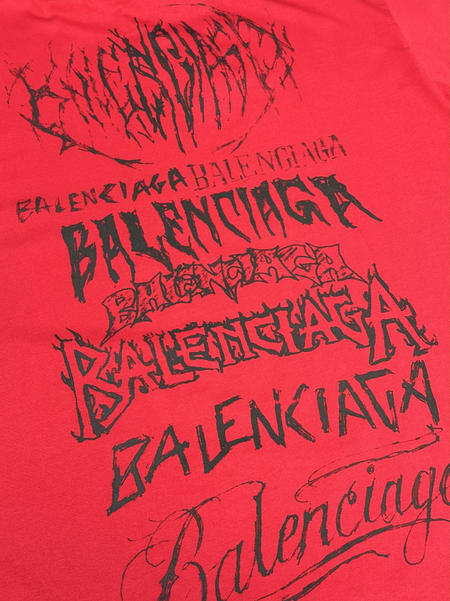 BALENCIAGA DIY METAL T-SHIRT RED