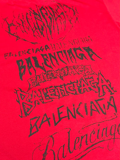 BALENCIAGA DIY METAL T-SHIRT RED