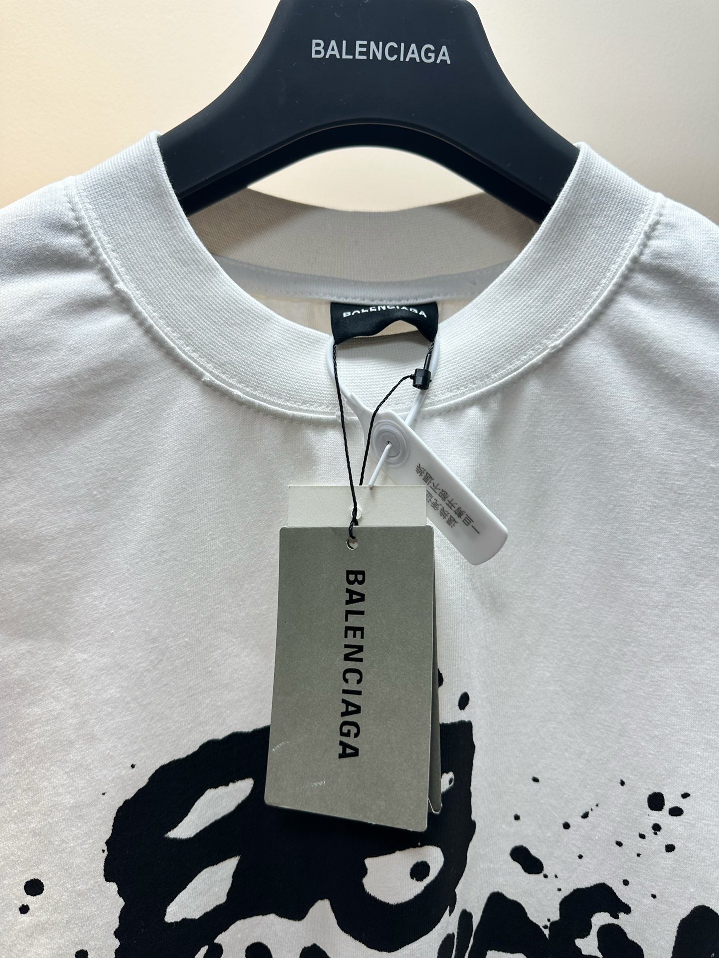 BALENCIAGA HAND-DRAWN BB ICON T-SHIRT WHITE