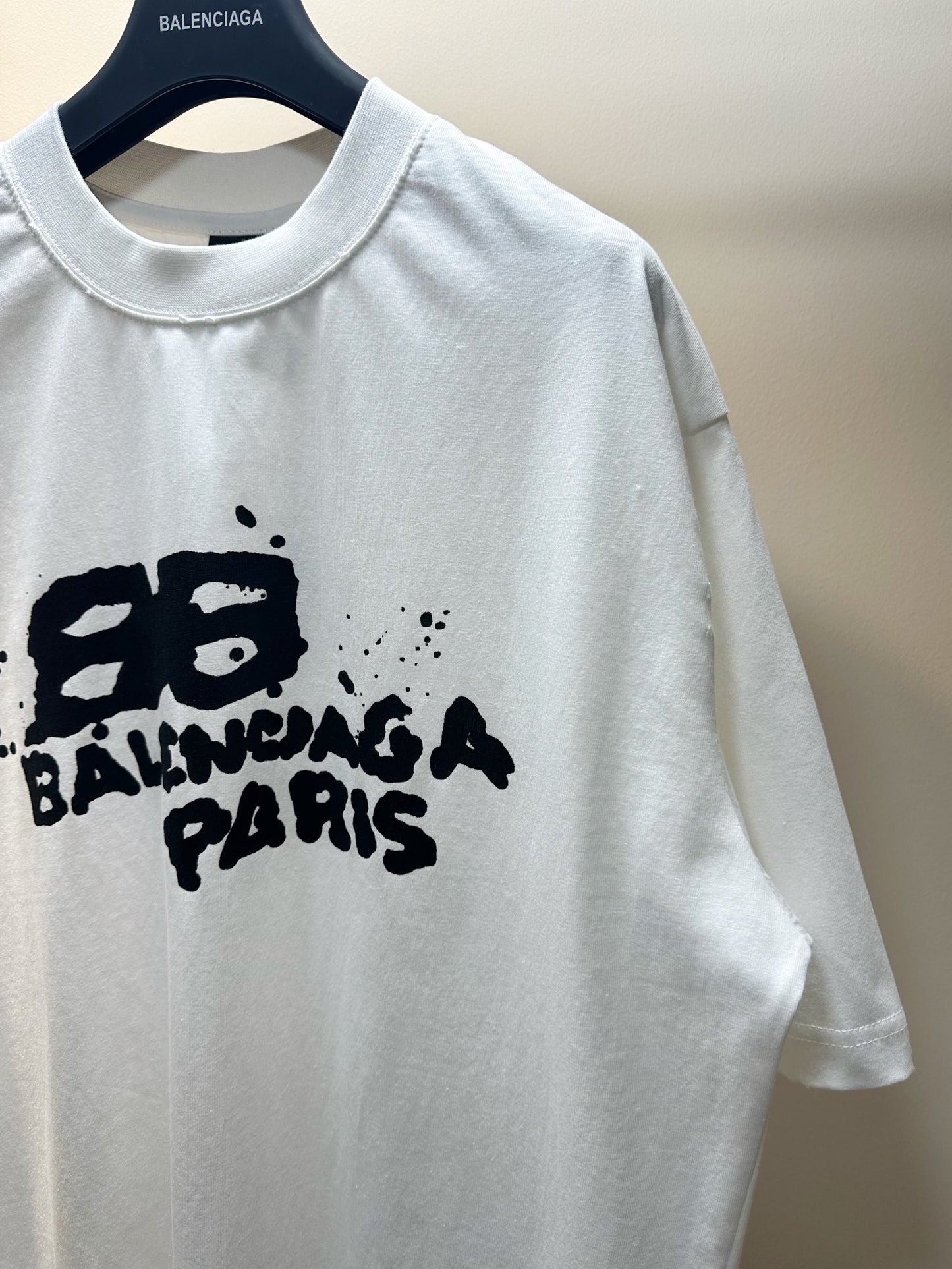 BALENCIAGA HAND-DRAWN BB ICON T-SHIRT WHITE