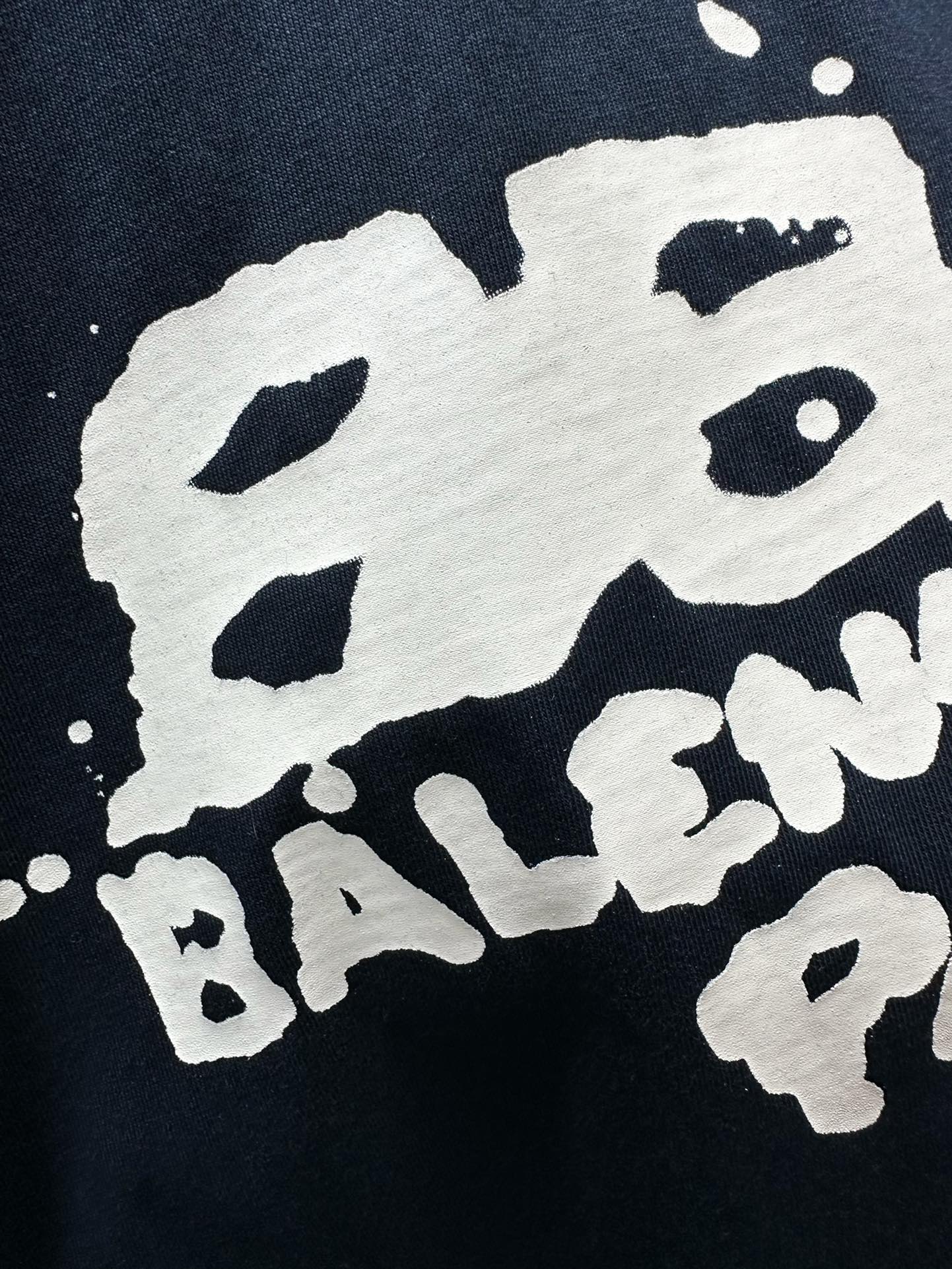 BALENCIAGA HAND-DRAWN BB ICON T-SHIRT BLACK