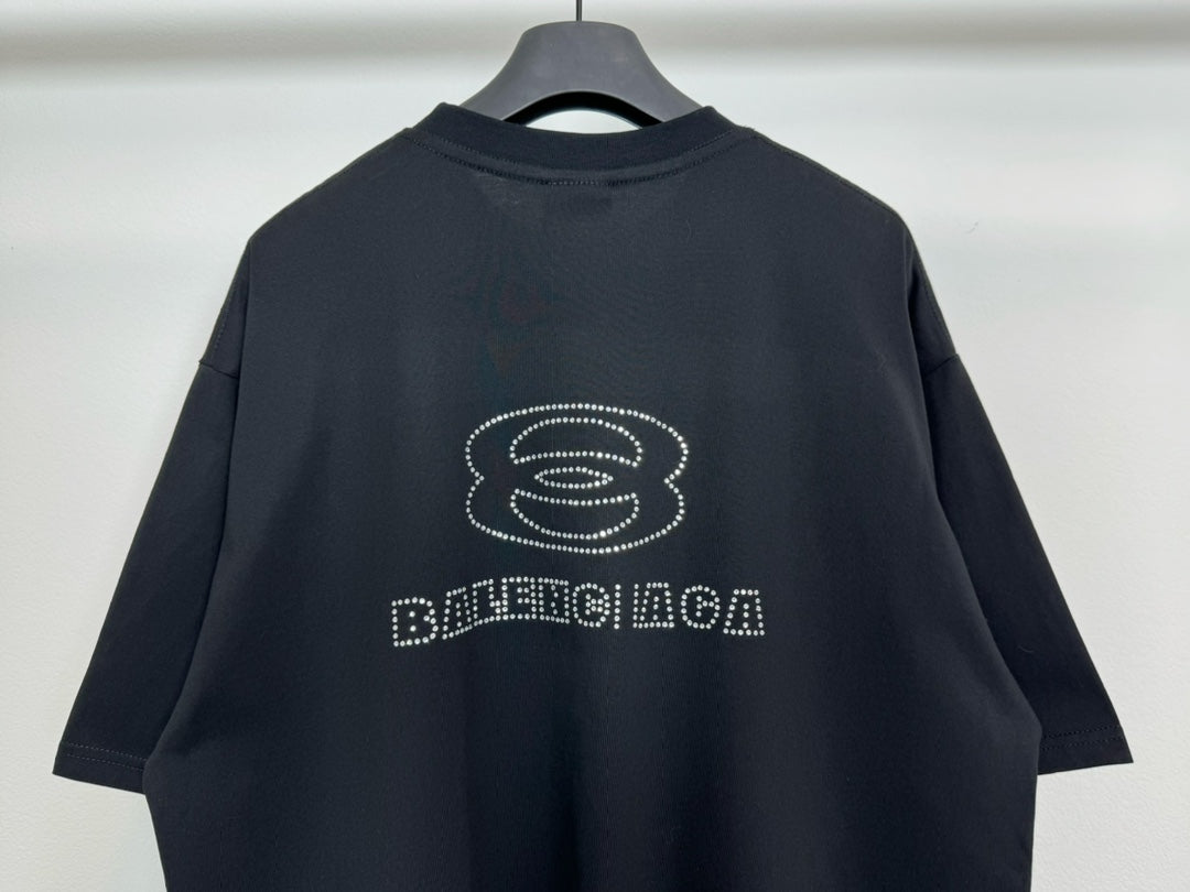 BALENCIAGA STRASS T-SHIRT BLACK