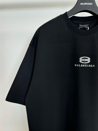 BALENCIAGA STRASS T-SHIRT BLACK