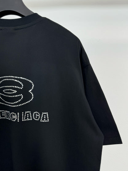 BALENCIAGA STRASS T-SHIRT BLACK