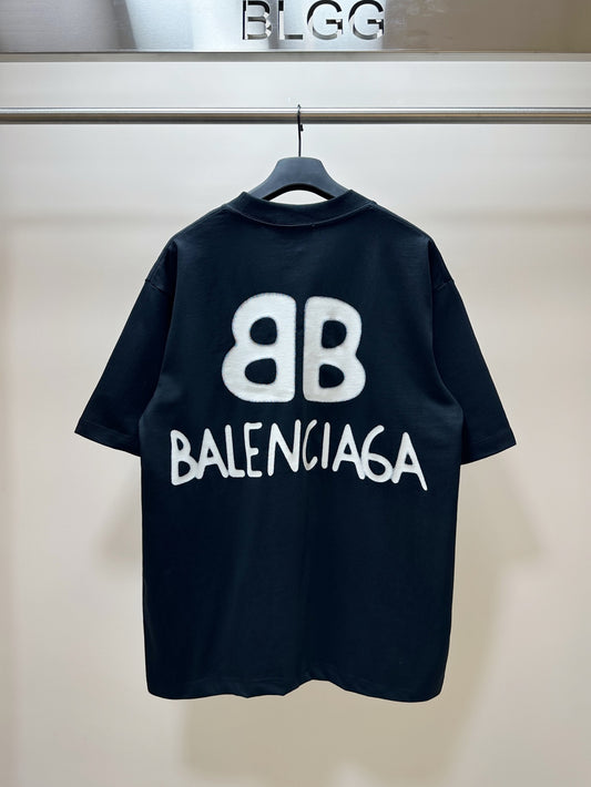 BALENCIAGA ART LOGO T-SHIRT BLACK