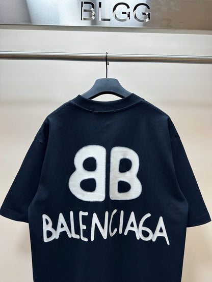 BALENCIAGA ART LOGO T-SHIRT BLACK