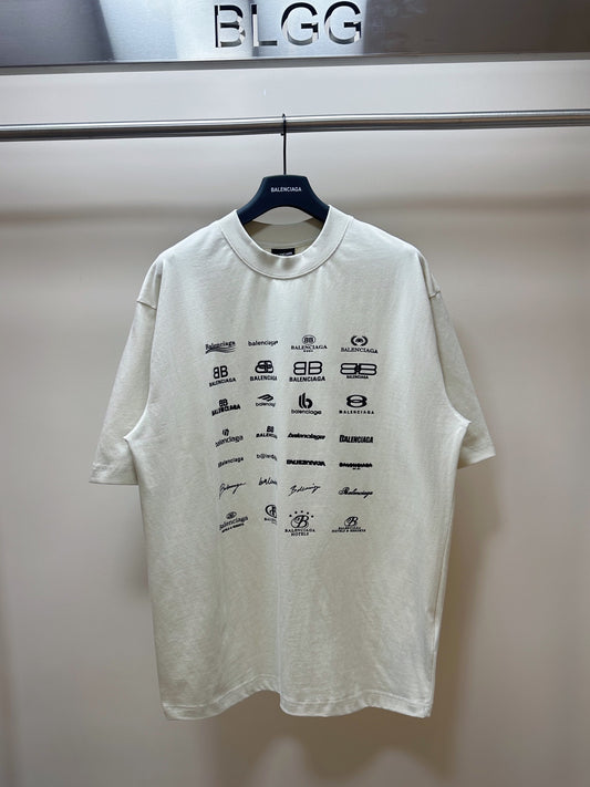 BALENCIAGA ARCHIVES LOGOS T-SHIRT WHITE