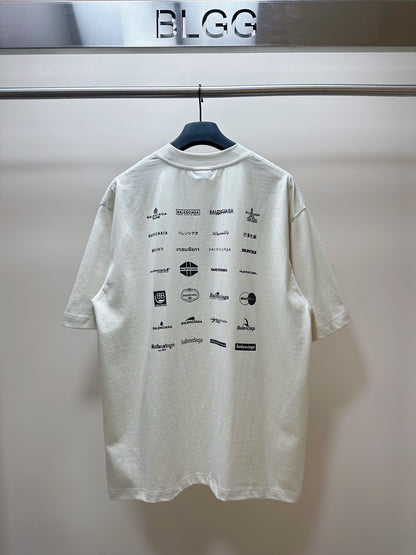 BALENCIAGA ARCHIVES LOGOS T-SHIRT WHITE