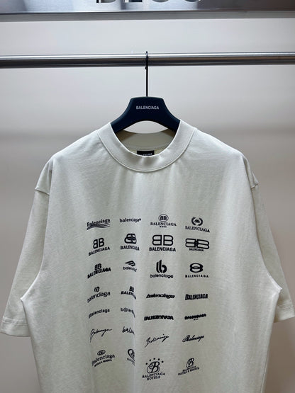 BALENCIAGA ARCHIVES LOGOS T-SHIRT WHITE