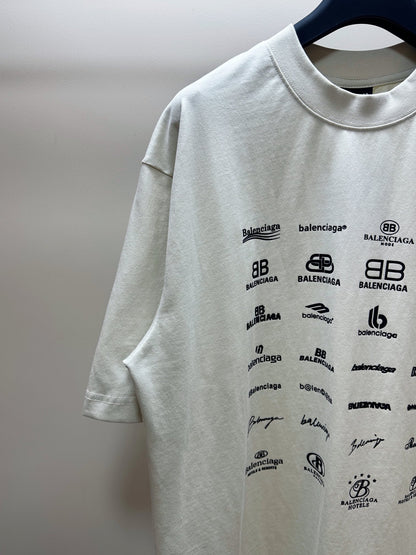 BALENCIAGA ARCHIVES LOGOS T-SHIRT WHITE