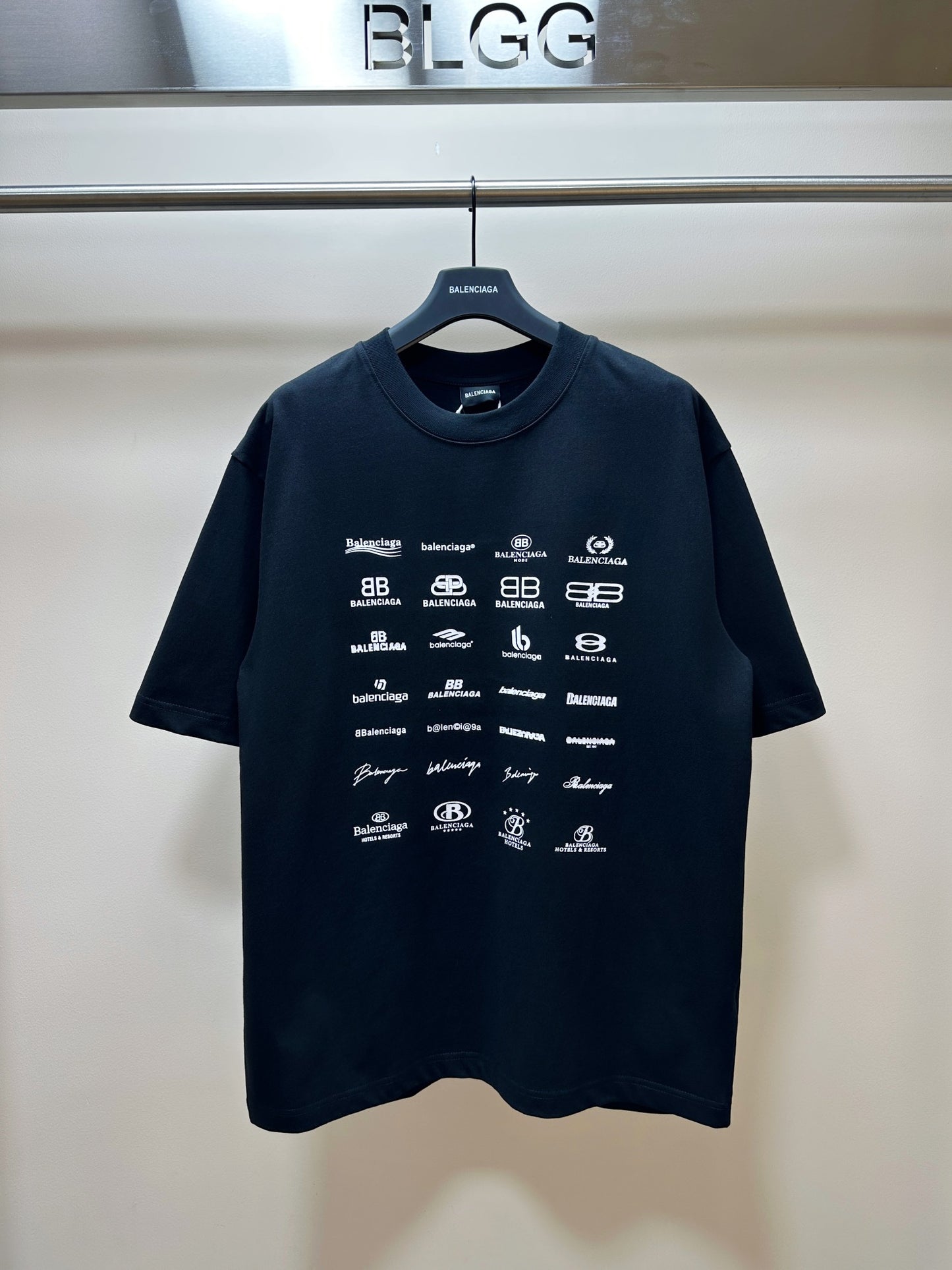 BALENCIAGA ARCHIVES LOGOS T-SHIRT BLACK