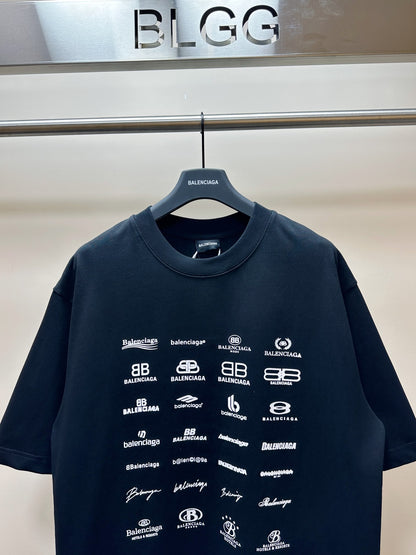 BALENCIAGA ARCHIVES LOGOS T-SHIRT BLACK