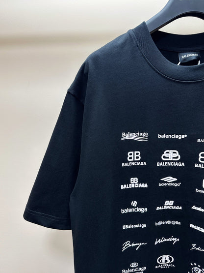 BALENCIAGA ARCHIVES LOGOS T-SHIRT BLACK