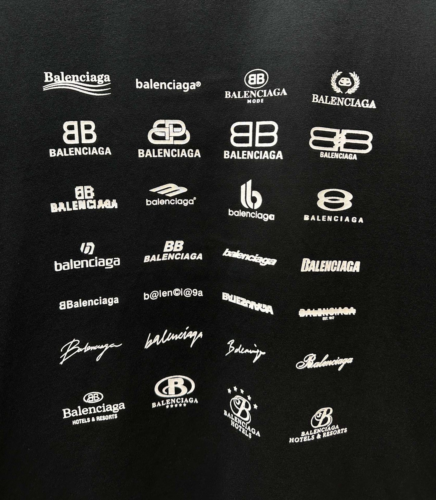 BALENCIAGA ARCHIVES LOGOS T-SHIRT BLACK